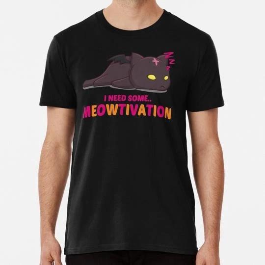 Anime Sleepy Motivational Cat Size S to 5XL Made in the USA T-Shirt L