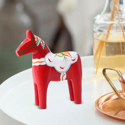 Dala Horse Wooden, Statue, Christmas Decoration, Gift, Collectible, Home