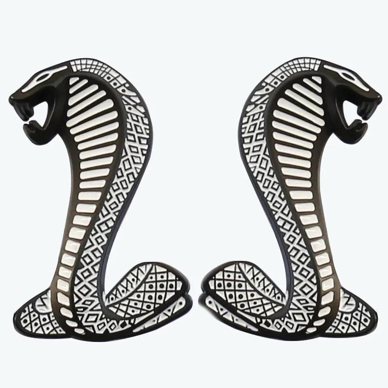 Automotive General Cobra 3D Sticker Car Modification Personalized Metal Tail Logo Covering Scratches Accessories