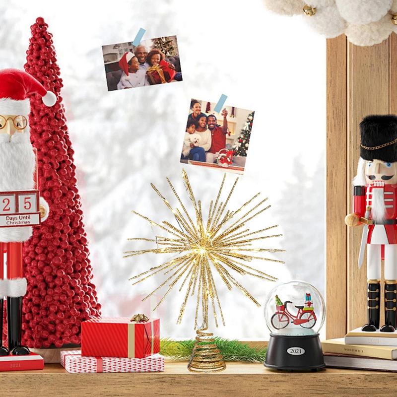 Hvězda Dekor Vrcholový Ozdoba LED Vrcholový Dekor Hvězda Dekor Na Vánoční Strom LED Špičky na Strom Hvězda Vánoční Dekorace Do Obývacího Pokoje