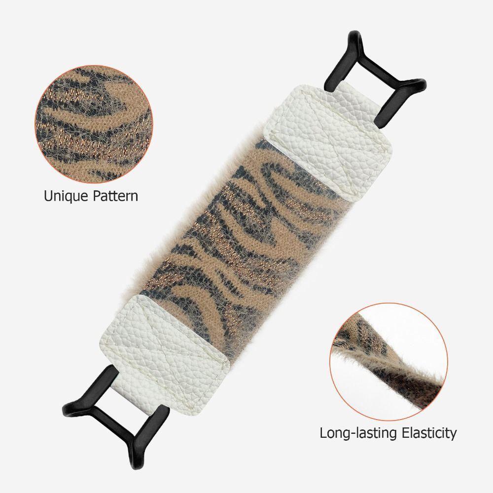 Leopard Print Tablet Hand Strap PU Leather Elastic Finger Grip Holder for Kindle/Kobo/Voyaga/Lenovo/Sony 6-8