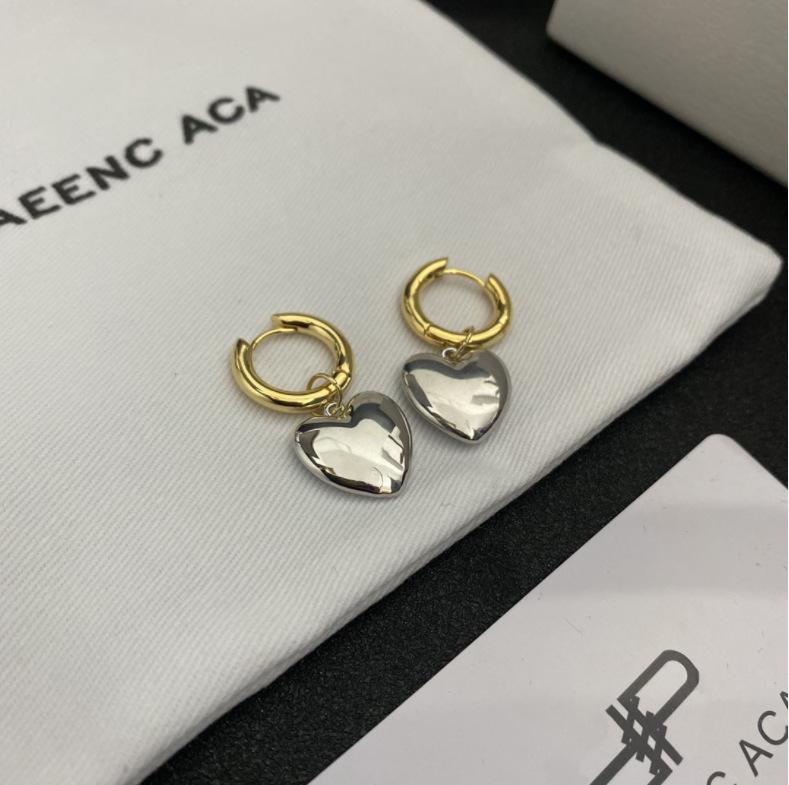 Retro Double Loop Design Drop Earrings Gold Silver Color Geometric Round Earrings for Women Girls Punk Hip Hop Fashion Jewelry