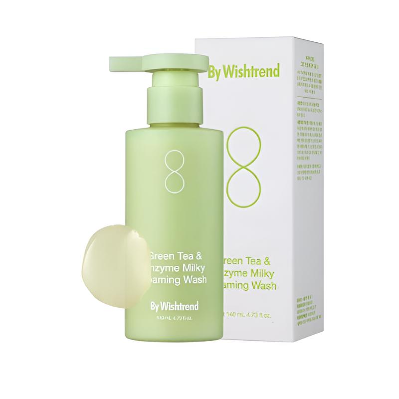 [By Wishtrend] Green Tea Enzyme Milky Foaming Wash 140 ml