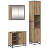 Bathroom Furniture Set with Shelf 3 Pcs Artisan Oak Wood Based Material
