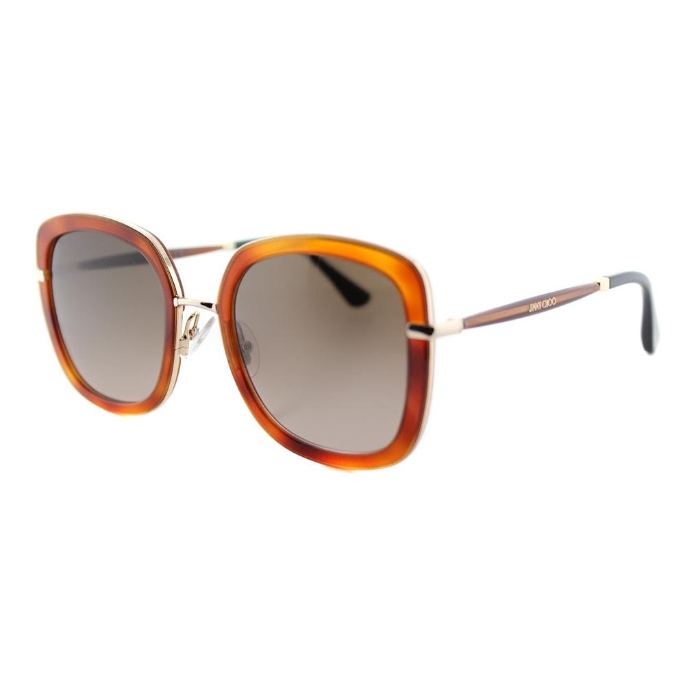 

Jimmy Choo JC Glenn QAN Женские квадратные солнцезащитные очки коричневые