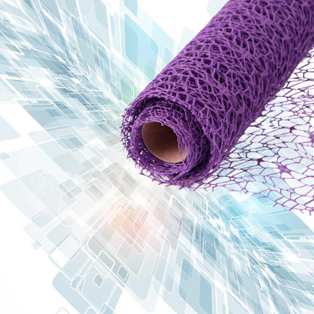 Bright Color Jacquard Net Gauze Roll DIY Craft Wedding Gift Wrapping Party Decor Kindergarten Project Gem Blue