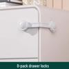 Children's Adjustable Safety Lock for Drawers, Cabinets, and Refrigerators - Anti-Pinch, Transparent, Baby-Proof Latch.