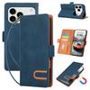 Wrist Strap Retro Leather Wallet Card Slot Holder Stand Phone Case for IPhone 17 Pro Max 17E 16E 16 15 Plus 14 13 12 11 Cover