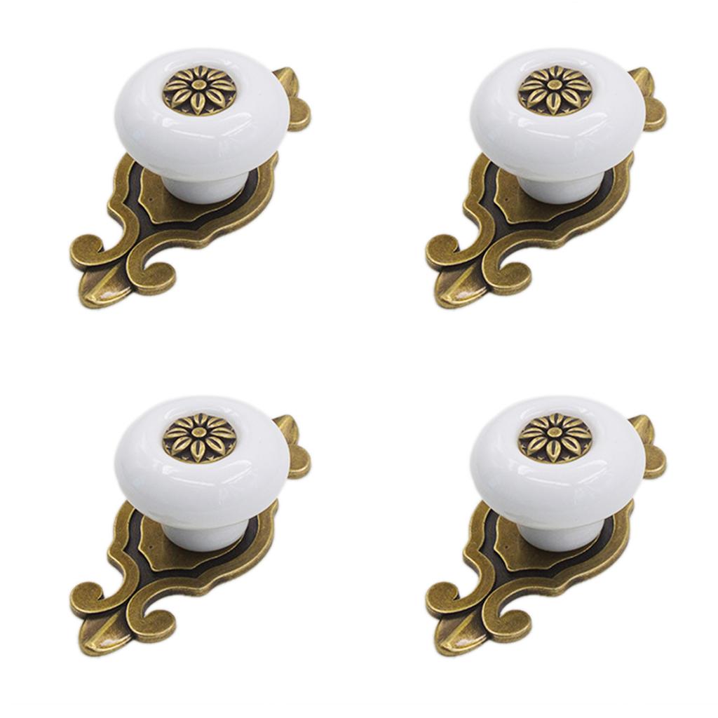 Retro Vintage Ceramic Closet Knobs Ceramic Closet Handles Pulls Cabinet Knobs for Cabinets Cupboard Kitchen