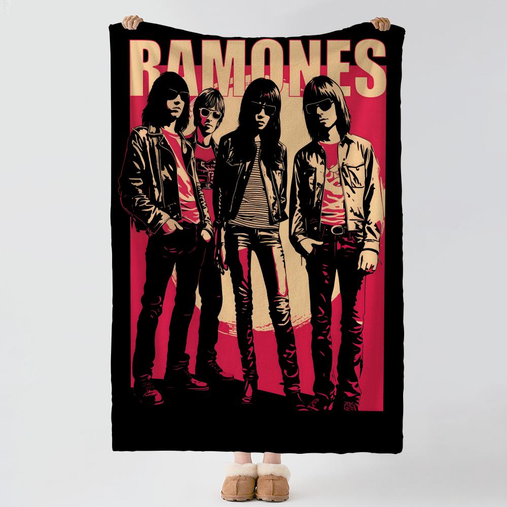 Musik T-The Ramones-s Dicke Komfort-Flanell-Decke, Mehrzweck-Nutzung Innen Außen Tägliches Nickerchen