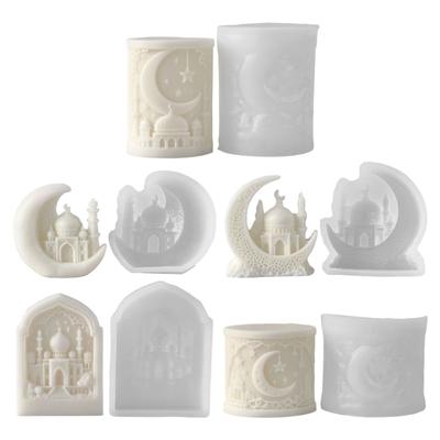 Flexible Moon Candle Silicone Casting Mold For Chocolate Molding Easy Demolding Heat Resistant Reusable Crafting Supplies