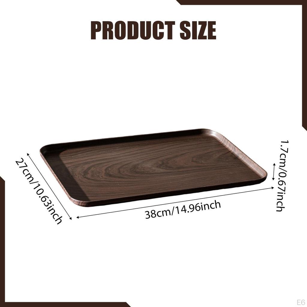 Rectangular Serving Tray Dinner Platter Dessert Vanity Snack Plate Dish Display Board for