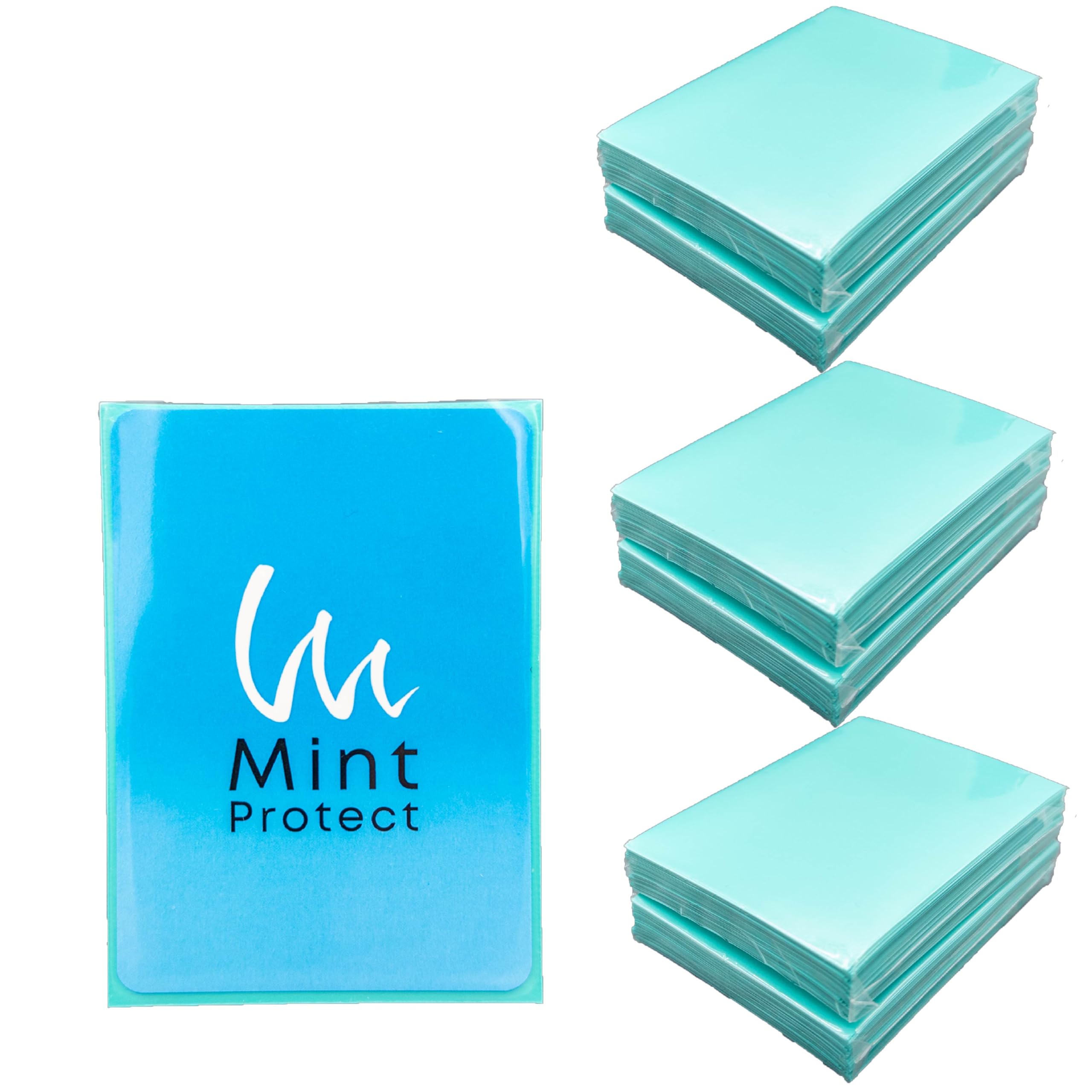 

Официальные гладкие рукава Mint Protect, стандартный размер, тисненые рукава Pokeka [300 шт.] (бирюзовый)