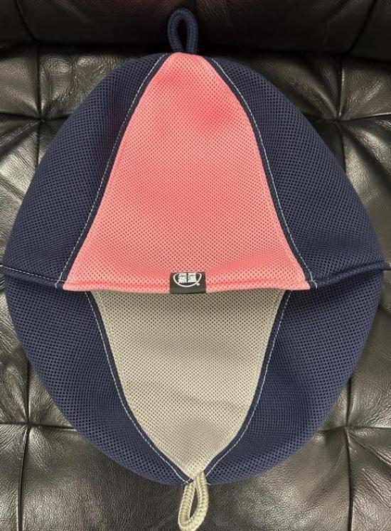 Pink & Navy Bicolor Hard Double Layer Next Generation 3-Layer Polyester Mesh Material Large Size Sauna Hat Reversible Original Product Unisex Roomy