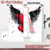 2pcs, 2D FLAT PRINTING Curtains (Without Rod) HeartWings Chic Curtains Machine Washable Fabric Curtains Decorations For Home Use