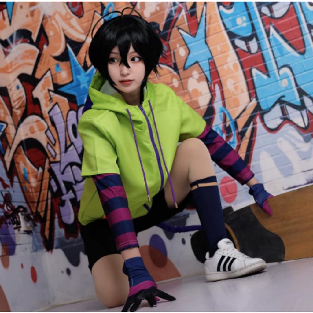 Anime Chinen Miya Cosplay Costume SK8 The Infinity Cosplay Uniform Sport Outfit Hoodie Tail Gloves Wig Halloween Party Cos