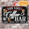 Vintage Metal Tin Sign Rustic Coffee Bar Decor Home Kitchen Wall Art