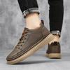 Prodyšné business casual boty pro muže Protiskluzové kožené boty, Sportovní plátěné boty pro muže Tenisky pro teenagery