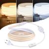 110V 220V Cob LED Strip Light Super Bright Waterproof With EU US Power Supply Switch 288 LEDS/m Warm/Neutral/White Outdoor Decor