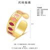 Drip Ring Stainless Steel French Retro Gradual Change Color Opening Design Titanium Steel Ring Non-Fading Hand Jewelry