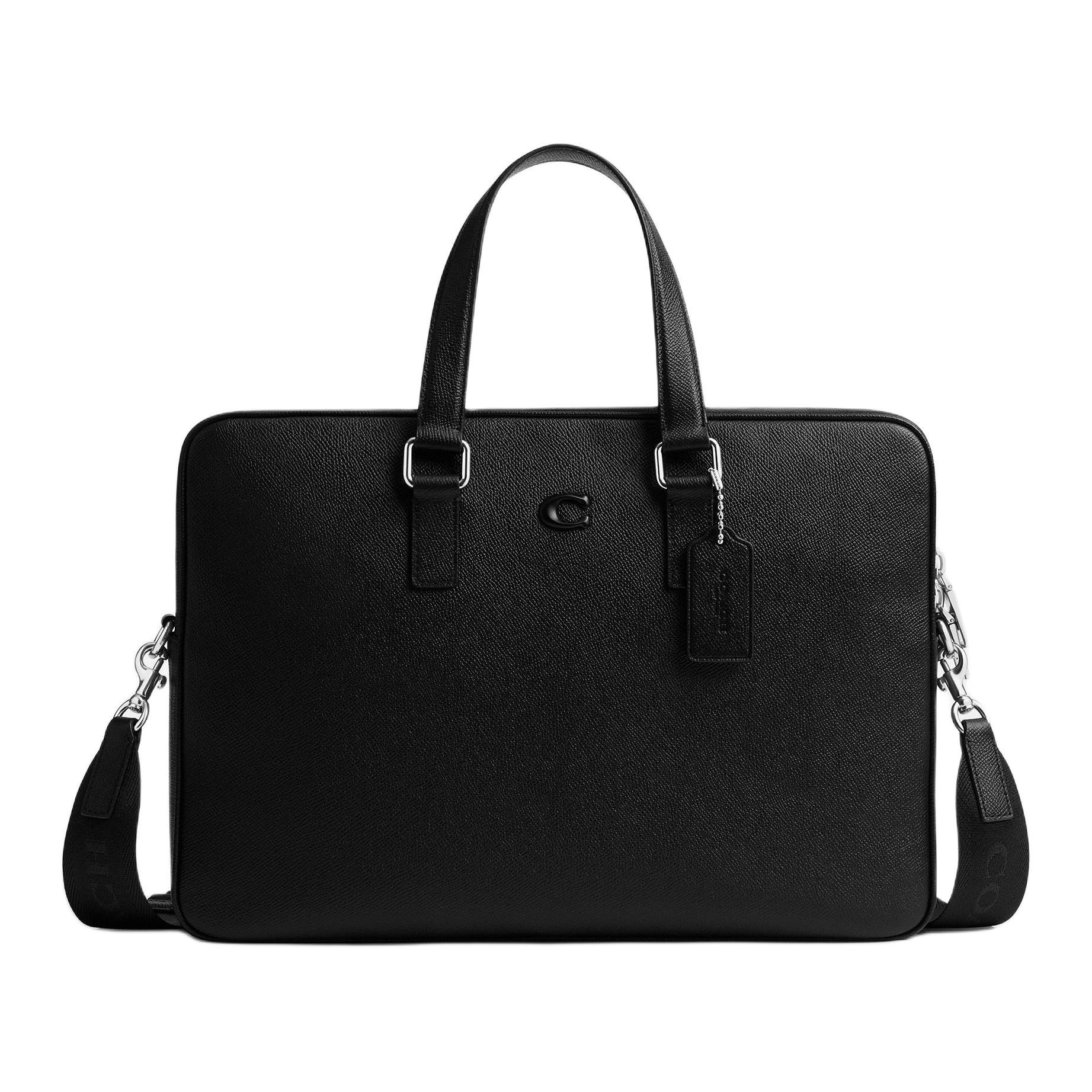 

Coach Caden 37 Monochrome Metal Logo Shoulder Crossbody Tote Bag Men Handbags Black CCC80-BLK Basic Set (Bag+Dust Bag)