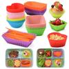 40Pcs Silicone Bakings Cups Cupcakes Liner Muffins Cake Bakings Molds Muffins Cup Nonstick Bakings Cups Bakewares Multicolor