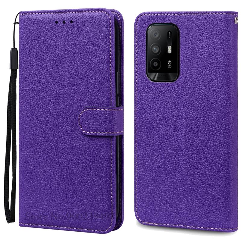 

Для OPPO A94 5G чехол-кошелек кожаный флип-чехол для OPPO A94 чехол мягкий силиконовый чехол для OPPO A 94 4G 5G чехол для телефона Coque Fundas For OPPO A94 4G темно-фиолетового