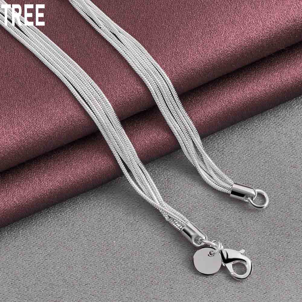 925 Sterling Silver Snake Chain Butterfly Necklace Fashionable Wedding Jewelry