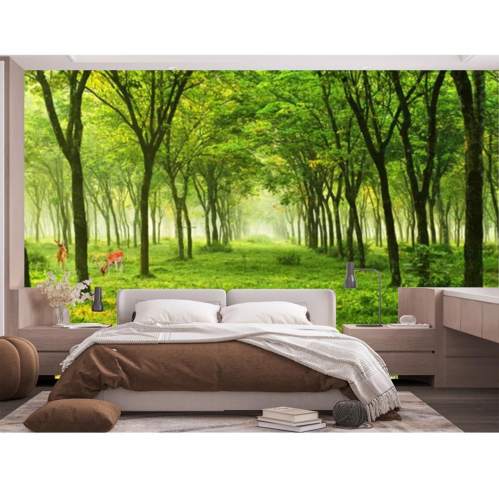 Mural Woods Lined Road 3d Forest Wall Mural Landscape Wallpapers For Living Room Bedroom Home Decor Wallpaper