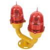 Marine Beacon Light Marine LED Strobe Light Double Head Emergency Warning Beacon Lights Red