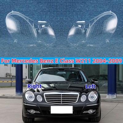 For Benz W211 E240 E200 E280 E300 2004 2005 2006 2007 2008 2009 Car Headlamps Cover Headlights Transparent Lampshade Plexiglass