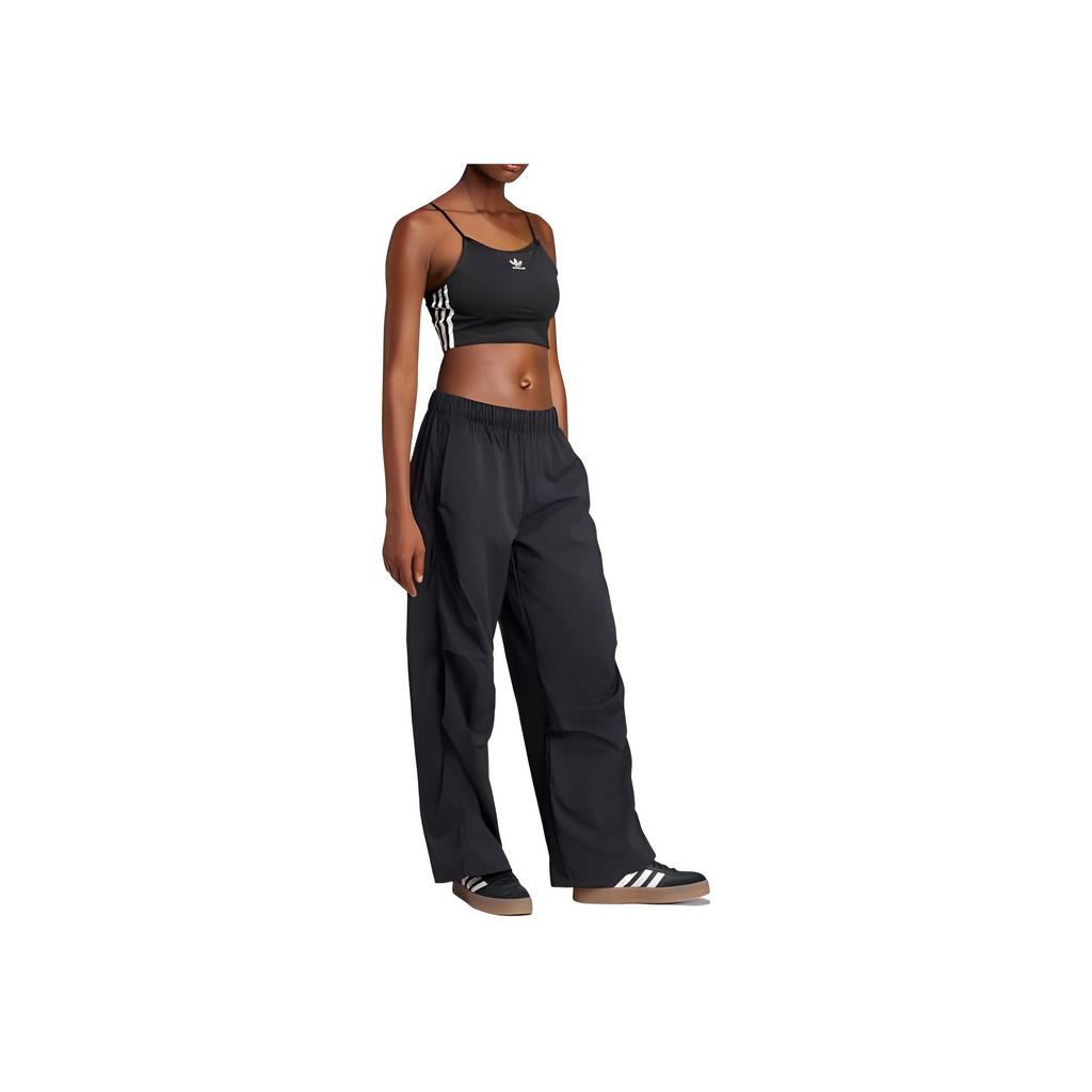 adidas Damen Essentials Ripstop Fallschirmhose Schwarz Damen Streetwear JD0785