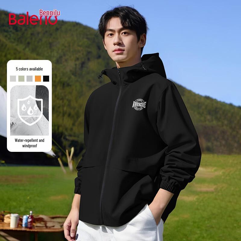 

Baleno Men s Hooded Windproof Waterproof Casual Jacket 2XL