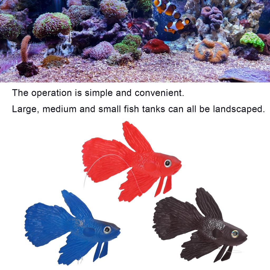 Lifelike Fish Environmentally Friendly Silicone Colorful Fish for Aquarium   Decoration