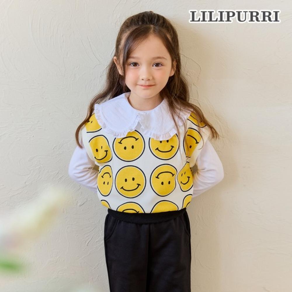 

Вязаный жилет Lillyputty Smiley цвета слоновой кости Ivory/140