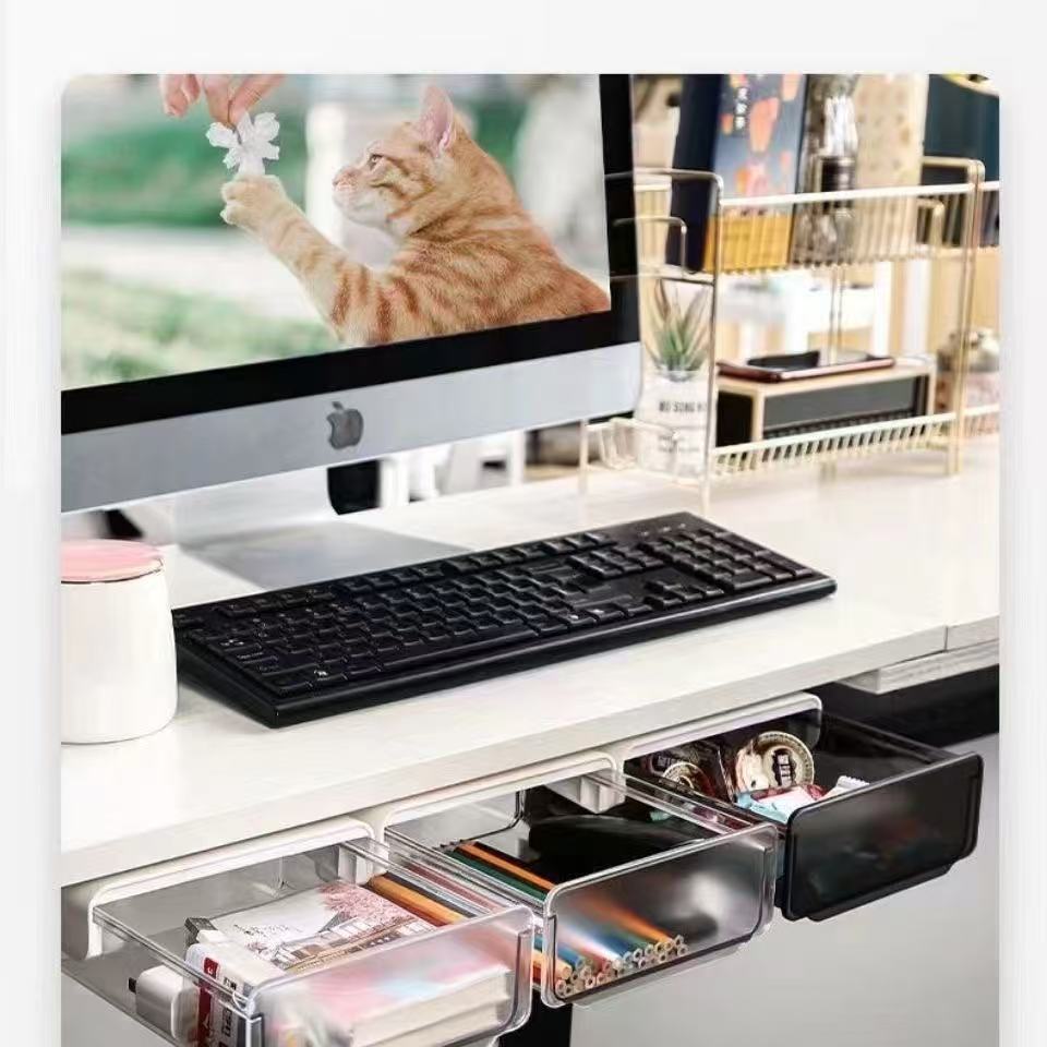 Moderne minimalistische ABS-Schublade zur Aufbewahrung unter dem Schreibtisch mit verstecktem Design für die Büroorganisation