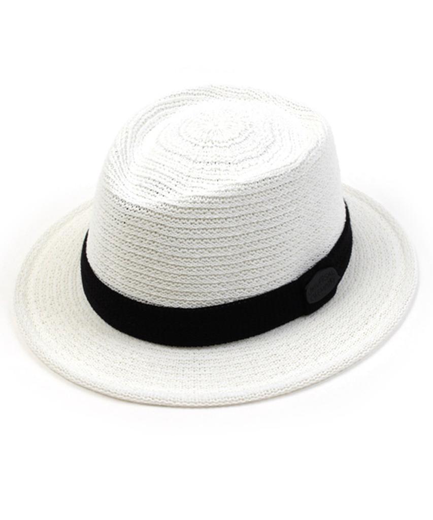 Yunibeosyeolkemiseuteuli White Short Knit Fedora Bk Summer Fedora
