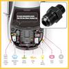 2pcs Black 6AN Male to M12 x 1.25mm Thread Tube Hardline Fuel Line Adapter Oil Gas Pipe Fitting Auto Replacement Parts