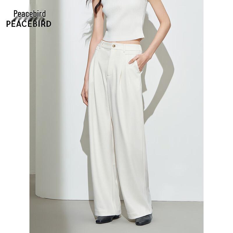 

PEACEBIRD Acetate Wool Straight-Leg Pants M