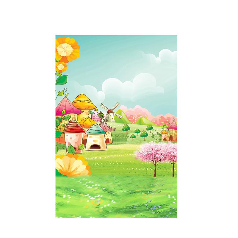 House Corner Theme Backdrop for Summer Weddings,Birthdays,Graduations,Party Decor Banner,Picturesque Scene,Tapestry