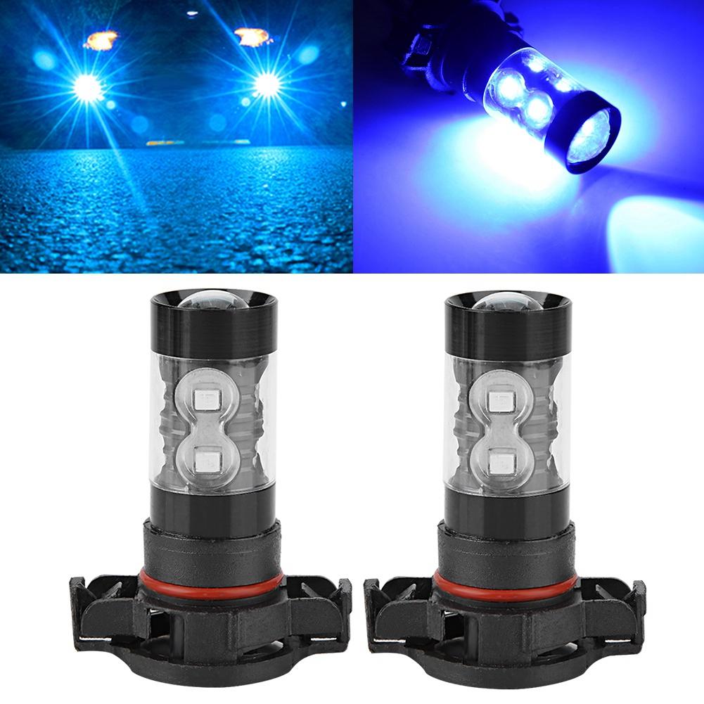 2PC 50W 6500K Blue LED Headlight Bulbs Kit Fog Light Car Driving Lamp