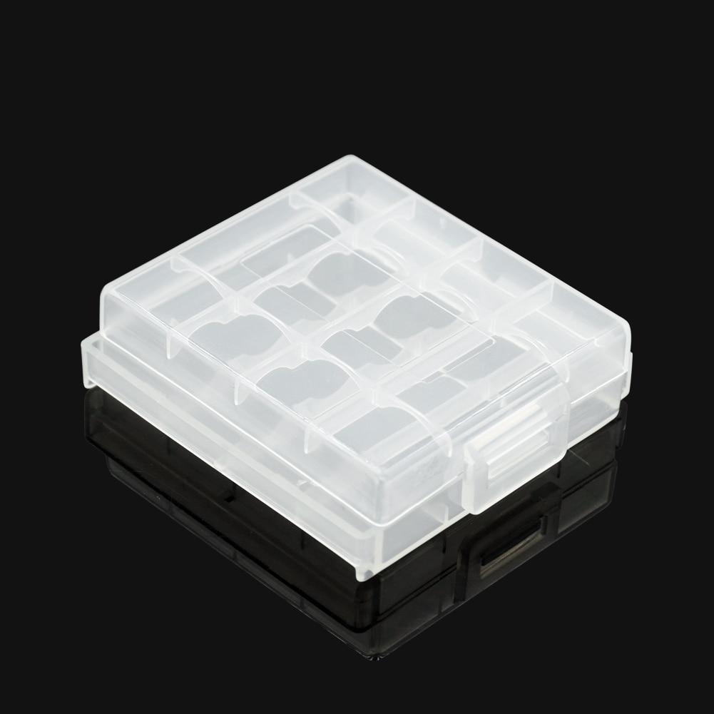 2/4 Slots Hard Plastic Battery Storage Boxes Case AA AAA Battery Holder Container Box With Clips For  2/4 X AA/AAA Batteries