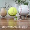 10Pcs Baseball Stands Plastic Round Display Stand Clear Rings Plastic Display Holders Sphere Stand for Baseball Tennis