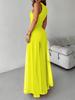 Elegante Zomer Mouwloze Doorzichtige Split Zoom Lange Jurk voor Dames