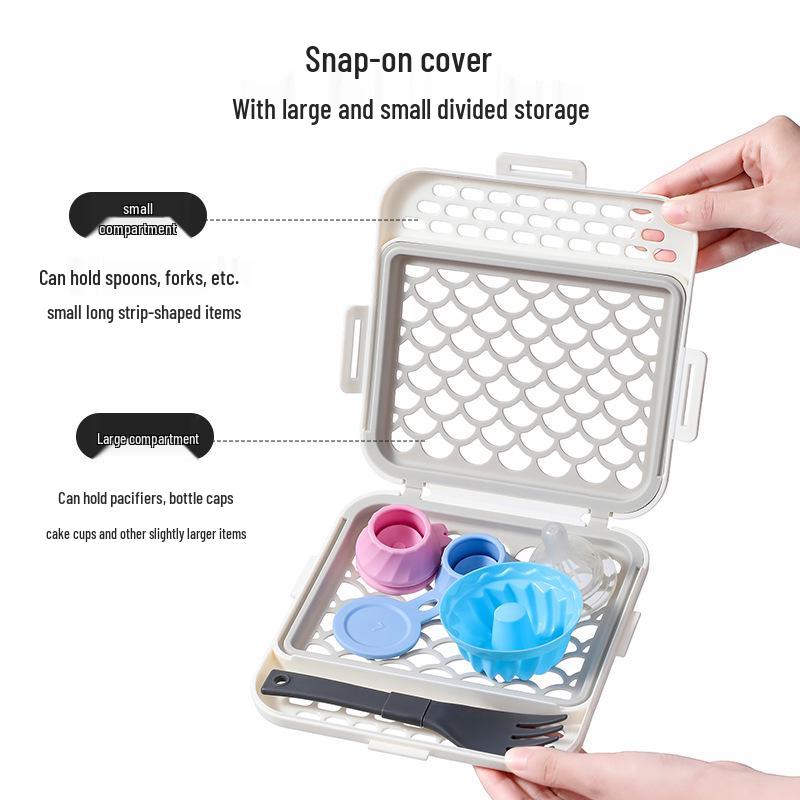 Silikonový koš na drobné předměty do myčky pro organizaci kuchyně