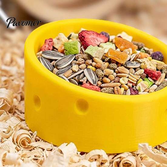 Durable Hamster Burrow Cheese Hideout, Funny Cave House, Small Pet Golden Food Bowl, Cage Accessory for Gerbils, Guinea Pigs Animal Nest