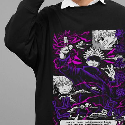 Bluza Jujutsu Kaisen Sweter Gojo Satoru JJK Anime Pulower Toji Sukuna