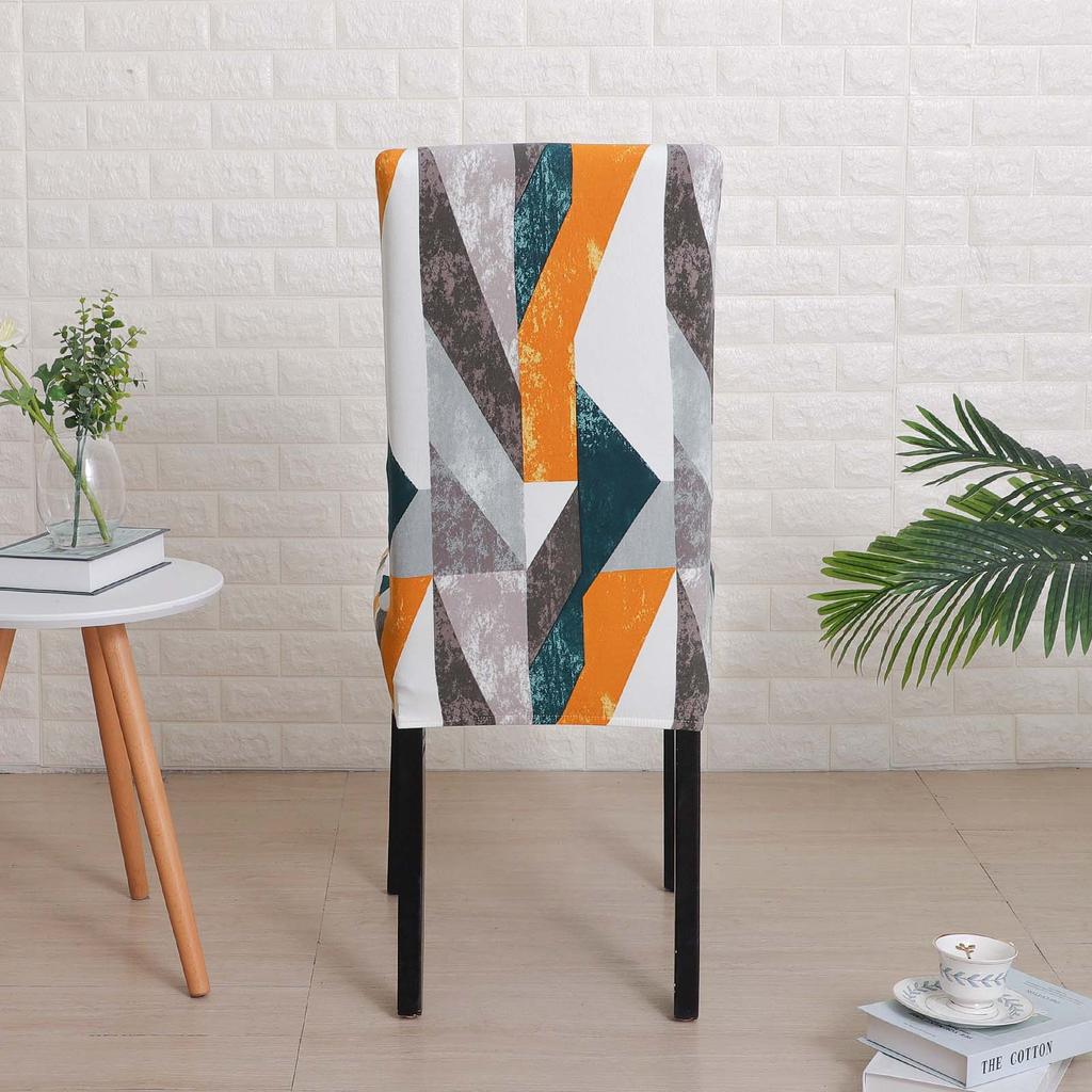 Chair Cover With Bright Geometric Patterns
