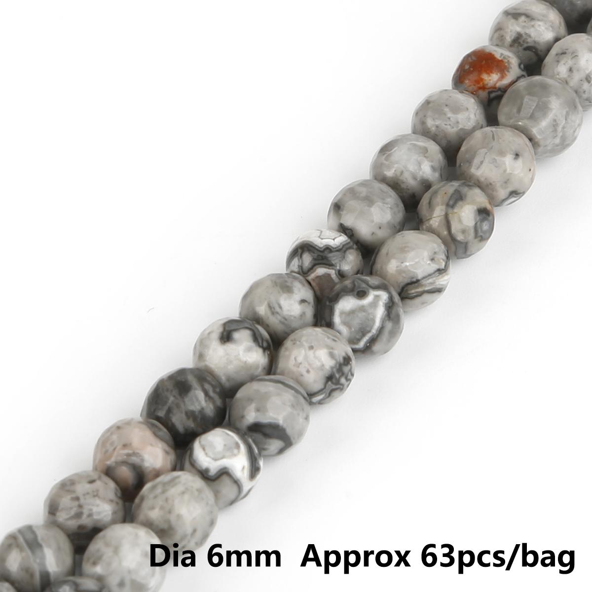 

Круглые свободные бусины из натурального камня из яшмы для самостоятельного изготовления браслета, ожерелья, ювелирных изделий, нить 15 дюймов 6mm 63pcs