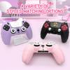 Silikonhülle Set für PS5 Controller Rutschfest Staubdicht Schutzhülle Abdeckung mit Daumengriffkappen Controller Skin Katzenpfote Aufkleber